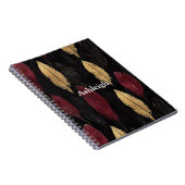 Carnet Pieds d'or rouge noir (Côté Droit)