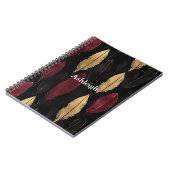 Carnet Pieds d'or rouge noir (Côté gauche)