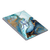 Carnet Pierre de marbre turquoise bleu turquoise agate Mo (Côté Droit)