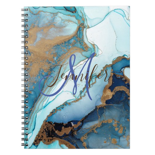 Carnet Pierre de marbre turquoise bleu turquoise agate Mo (Devant)