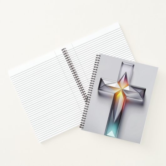 Carnet Pierre géométrique colorée Croix chrétienne (Intérieur)