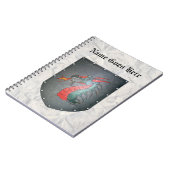 Carnet Pierre gris-clair de dragon de bouclier en métal (Côté gauche)