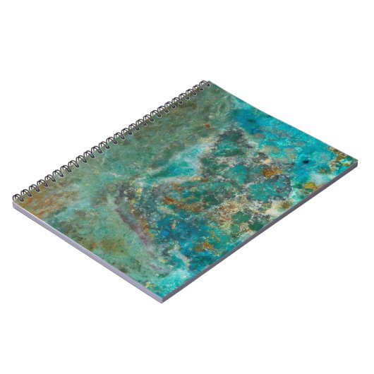 Carnet Pierre minérale bleu Chrysocolla (Côté gauche)