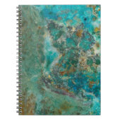 Carnet Pierre minérale bleu Chrysocolla (Devant)