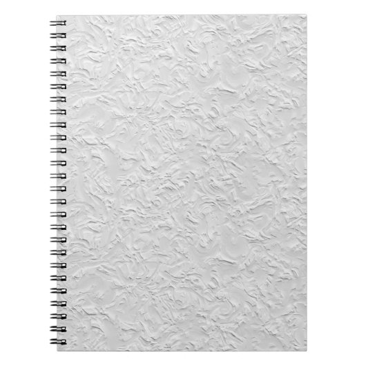 Carnet Pierre texturée blanche, Art Abstrait monochrome (Devant)