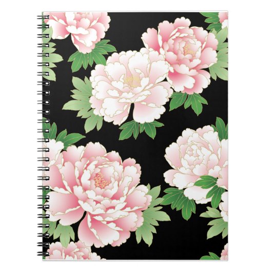 Carnet Pies roses Japonais Floral Kimono (Devant)