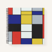 Carnet Piet Mondrian - Composition Abstrait géométrique (Devant)