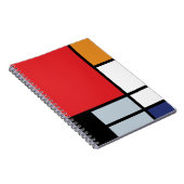 Carnet Piet Mondrian - Composition avec un grand plan rou (Côté Droit)