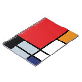 Carnet Piet Mondrian - Composition avec un grand plan rou (Côté gauche)
