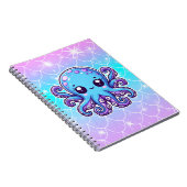 Carnet Pieuvre bleue mignonne (Côté Droit)