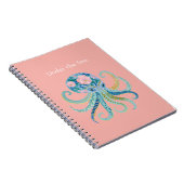 Carnet Pieuvre Florale Bleue (Côté Droit)