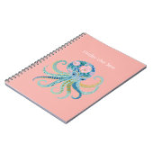 Carnet Pieuvre Florale Bleue (Côté gauche)