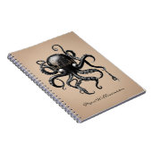 Carnet Pieuvre japonaise Graphique Personnalisée (Côté Droit)