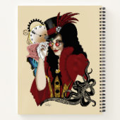 Carnet Pieuvre noire rouge victorienne (Dos)