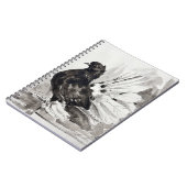 Carnet Pigeon à queue indienne Eyeliner Poule (Côté gauche)