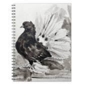 Carnet Pigeon à queue indienne Eyeliner Poule (Devant)