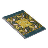 Carnet Pigeon Blue Yellow Fish Art Nouveau (Côté Droit)
