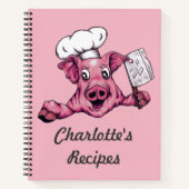 Carnet Piggy The Hamiciac Maniac Cartoon Pig Chef Art (Devant)