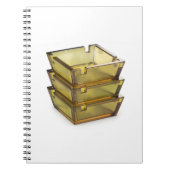 Carnet Pile avec cendriers en verre (Devant)