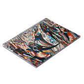 Carnet Pile de bateau en bois marron et bleu (Côté gauche)