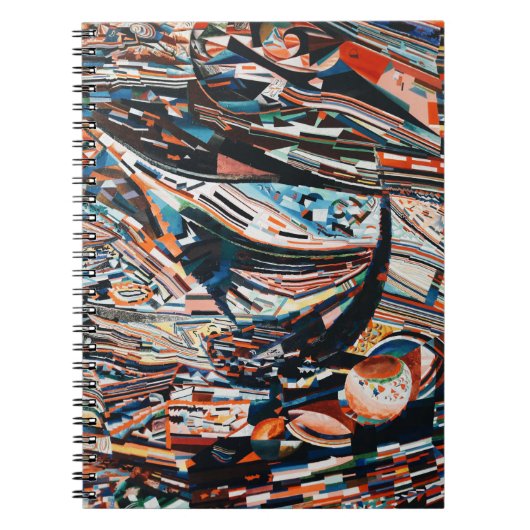 Carnet Pile de bateau en bois marron et bleu (Devant)