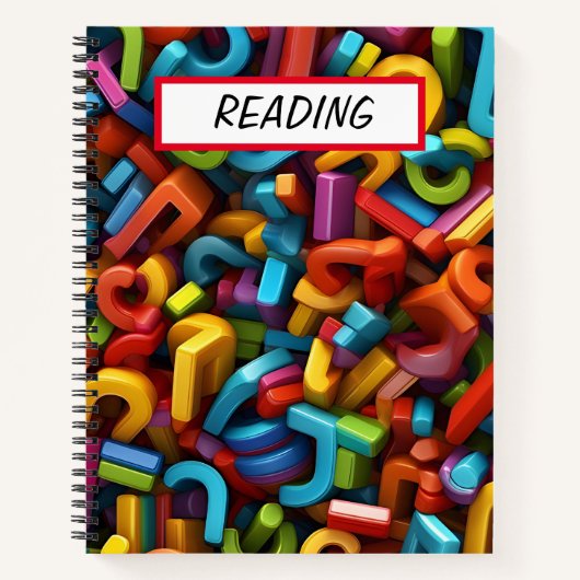 CARNET PILE DE FORMES ET LETTRES BRILLANTES (Devant)