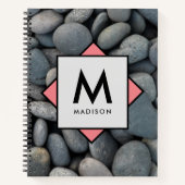 Carnet Pile de roche avec votre propre nom et Monogramme  (Devant)