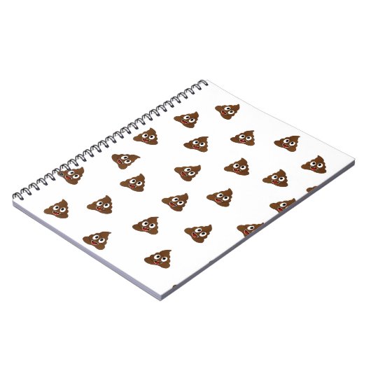 Carnet Pile of Poo emoji smiling poops (Côté gauche)