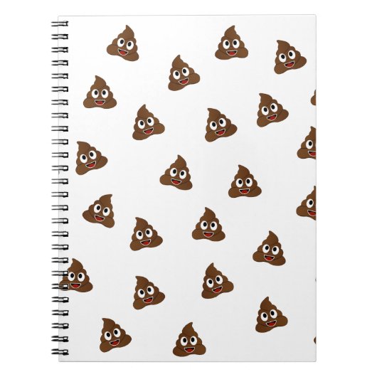 Carnet Pile of Poo emoji smiling poops (Devant)