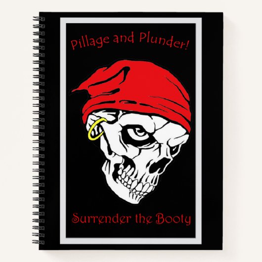 Carnet Pillage et pillage Arrière - plan noir (Devant)