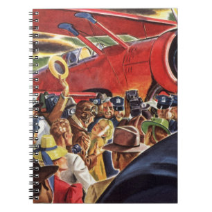 Carnet Pilote d'avion à une seule hélice vintage avec Pap