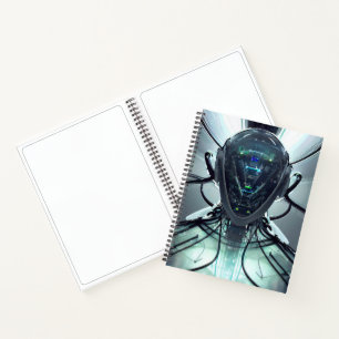 Carnet Pilote de combat Cyber Droid Sci-Fi