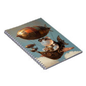 Carnet Pilote Ourson Gélifié Steampunk dans un Dirigeable (Côté Droit)