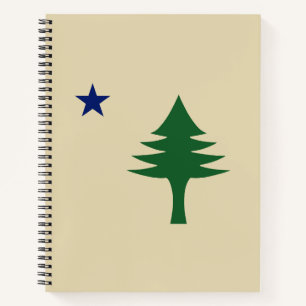 Carnet Pin et étoile 1901 drapeau de l'état du Maine