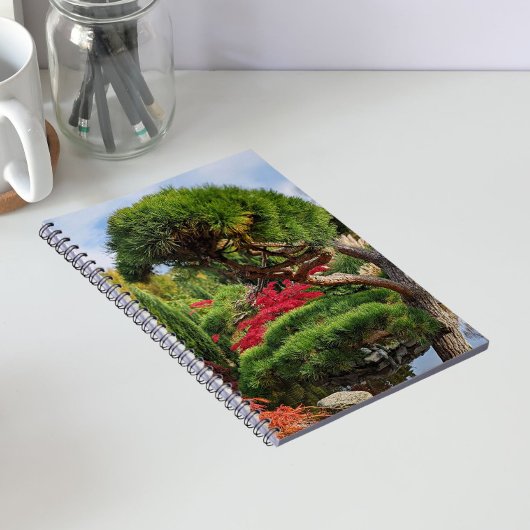 Carnet Pin noir et érable japonais rouge