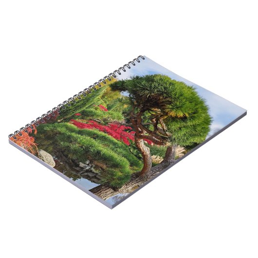 Carnet Pin noir et érable japonais rouge (Côté gauche)