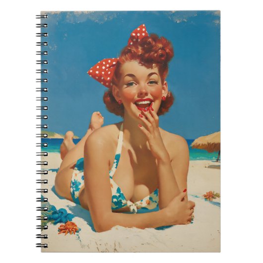 Carnet Pin-Up de la Plage Rétro (Devant)