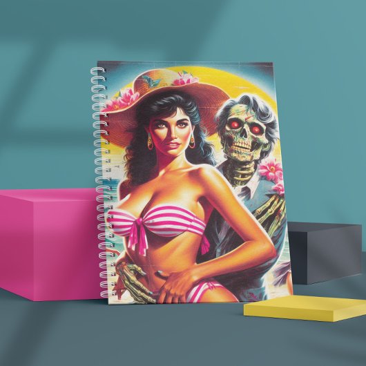 Carnet Pin-up de plage zombie effrayant