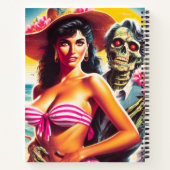 Carnet Pin-up de plage zombie effrayant (Dos)