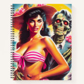 Carnet Pin-up de plage zombie effrayant (Devant)