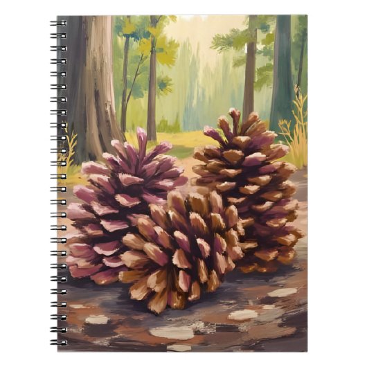 Carnet Pine Cones | Fall Autumn Watercolor Forest (Devant)