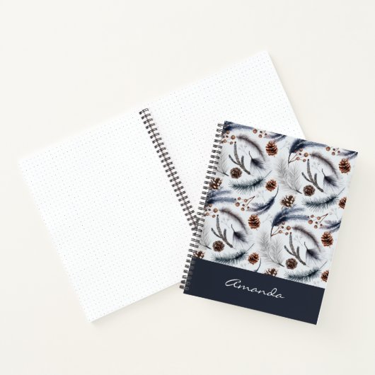 Carnet Pine Cones & Pine Needles Aquarelles Motif (Intérieur)