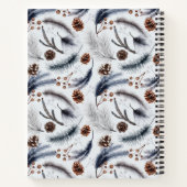 Carnet Pine Cones & Pine Needles Aquarelles Motif (Dos)