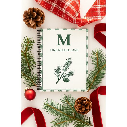 Carnet Pine Needle Lane - Gingham Rustique & Botanique