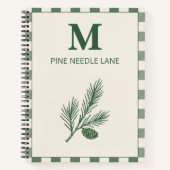 Carnet Pine Needle Lane - Gingham Rustique & Botanique (Devant)