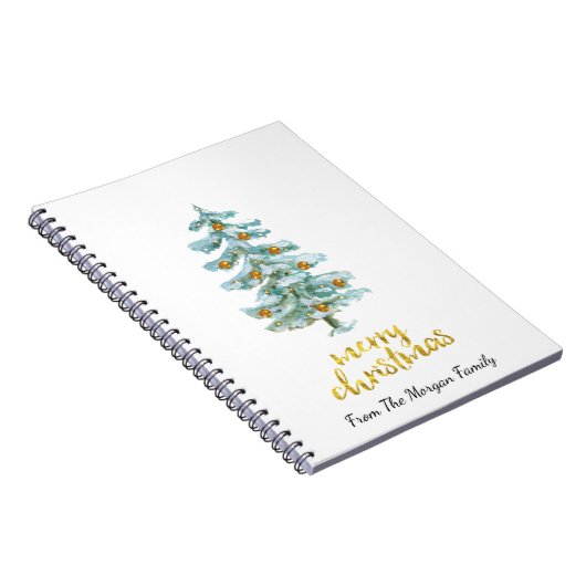 Carnet Pine Tree Gold Balls de Noël (Côté Droit)