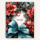 Carnet Pine Wreath avec Holly Christmas (Devant)