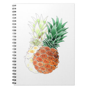 Carnet Pineapple, watercolor.