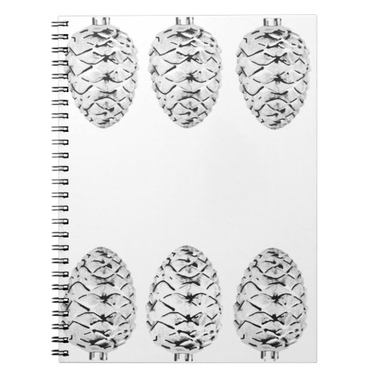 Carnet Pinecones en argent (Devant)
