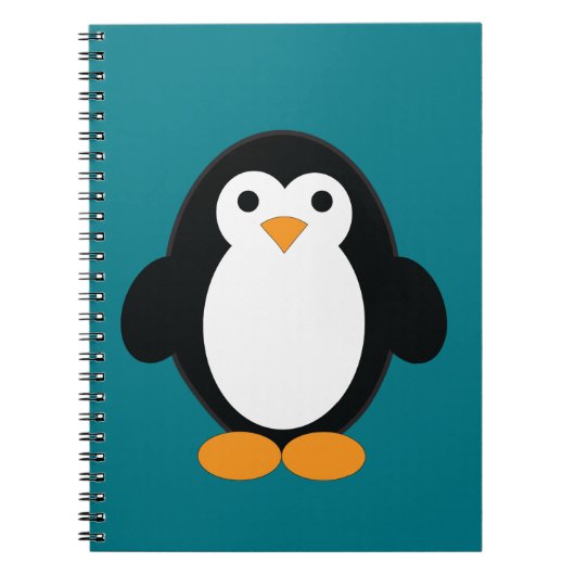 Carnet Pingouin à caricature mignonne (Devant)
